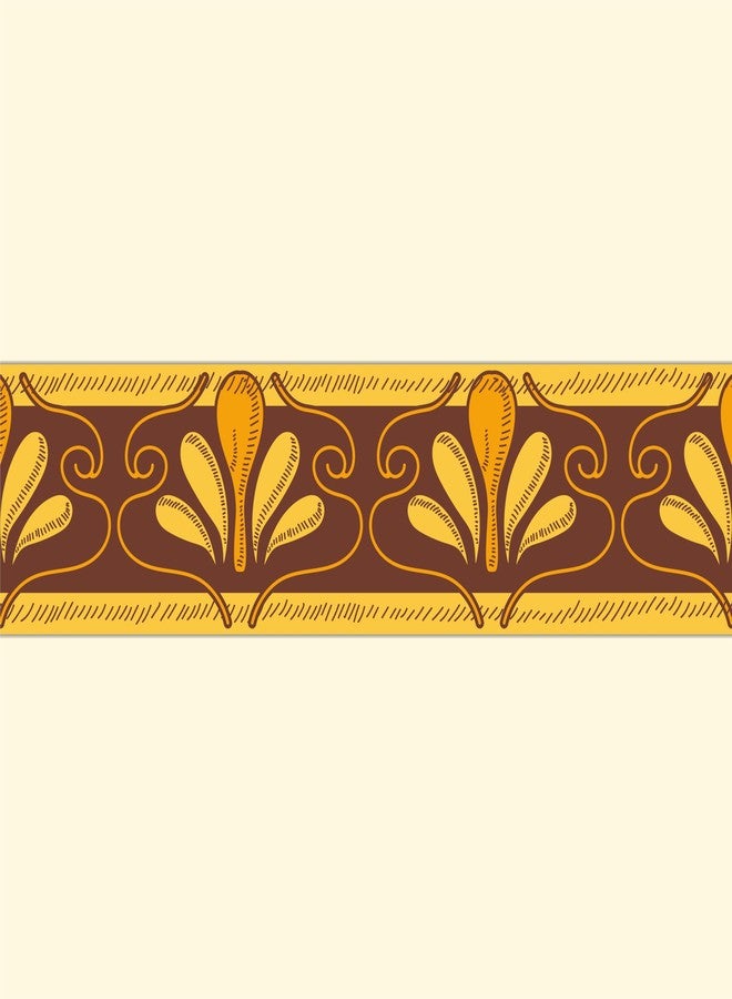 ATTRACTSO- Wall Border Peel & Stick 5 inch x 10 ft - for Home Decor, Tiles, Bathroom, Kitchen, Door, Floor Decoration - Vinyl |Glossy Laminated Waterproof Roll (Design2) - Image 3